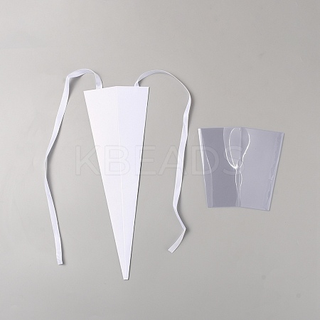 Triangle Paper Single Rose Wrapping Boxes for Bouquet ABAG-WH20005-04C-1