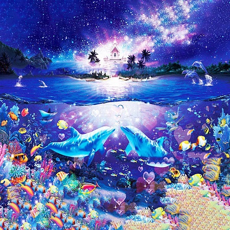 DIY Sea Animals Theme Diamond Painting Kits DIAM-PW0004-093H-1