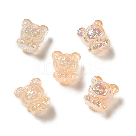UV Plating Rainbow Iridescent Acrylic Beads LS-PACR-M002-01G-1