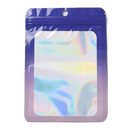 Rectangle Glitter Holographic PVC Resealable Packaging Bags ABAG-P011-01F-03-1
