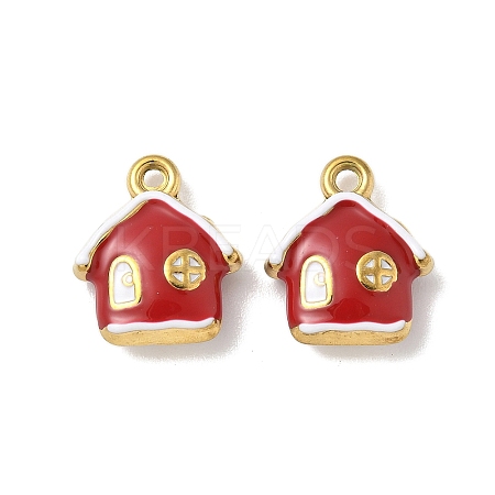 304 Stainless Steel Enamel Pendants STAS-L300-012G-10-1
