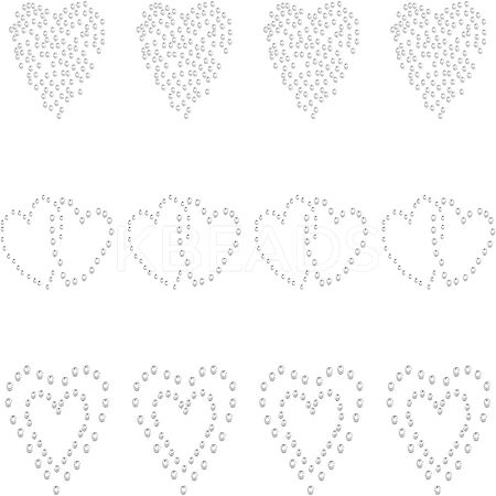 Glitter Hotfix Rhinestone(Hot Melt Adhesive On The Back) DIY-FG0001-45-1