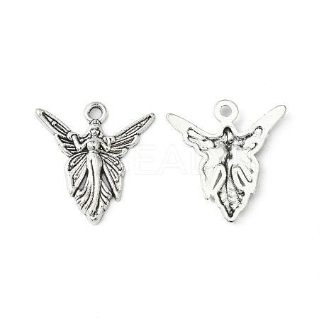Tibetan Style Alloy Fairy Pendants TIBEP-23017-AS-RS-1