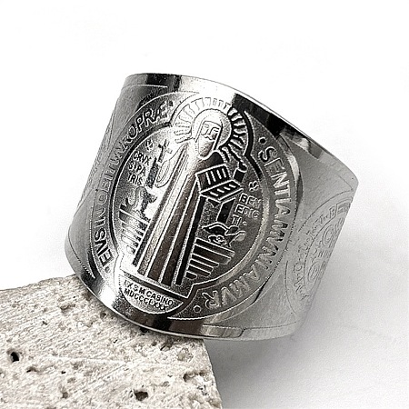 201 Stainless Steel Cuff Rings LS-RJEW-F190-01P-1