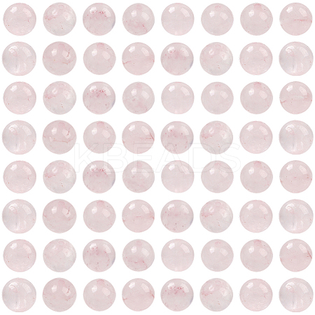 100Pcs Natural Rose Quartz Round Beads Strands G-SP0001-19C-1