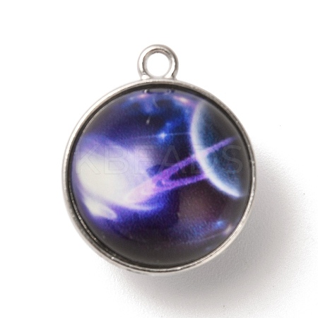 Galaxy Theme Luminous Glass Ball Pendants GLAA-D021-01P-07-1