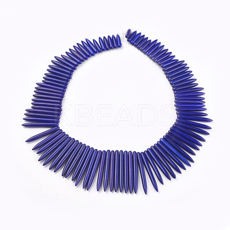 Synthetic Turquoise Graduated Spike Beads Strands G-F604-10G-1
