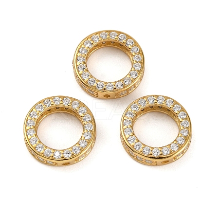 925 Sterling Silver Micro Pave Clear Cubic Zirconia Bead Frames LS-STER-P061-01B-G-1