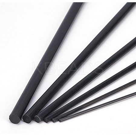 BENECREAT 21Pcs 6 Style Round Carbon Fiber Rod DIY-BC0004-81-1