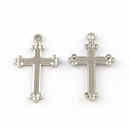 Tarnish Resistant Cross 201 Stainless Steel Pendants LS-STAS-R075-19-1