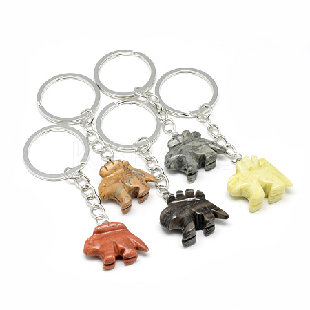 Synthetic & Natural Gemstone Keychain KEYC-S253-03-1