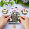 Resin Fairy Gnome Window and Door Sculpture AJEW-WH0415-95-3
