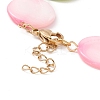 Natural Shell Flat Round Link Chain Bracelet BJEW-C015-07G-3