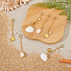 6Pcs 3 Styles Natural Pearl & Shell and Alloy Bikini Pendant Decoration HJEW-GA00063-3