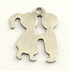 Tarnish Resistant Valentines Day Gifts Ideas 201 Stainless Steel Lover Stamping Blank Tag Pendants STAS-S031-15-2