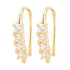Brass Rhinestone Earring Hooks KK-C261-01C-G-1