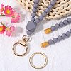 Silicone Beaded ID Card Neck Straps NJEW-SW00025-08-4