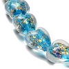 Handmade Dichroic Foil Glass Beads Strands DICH-U001-03F-3