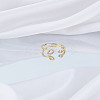 1Pc Brass Micro Pave Clear Cubic Zirconia Open Cuff Rings for Women RJEW-LP0002-37D-3