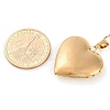 304 Stainless Steel Heart Locket Pendant Cable Chain Necklaces for Women NJEW-M050-04E-G-5