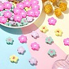 150Pcs 5 Colors Spray Painted Wood Beads WOOD-CJ0001-81-6