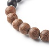 Non-Magnetic Synthetic Hematite Beads Stretch Bracelets BJEW-JB06634-6