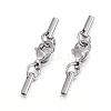 Tarnish Resistant 304 Stainless Steel Lobster Claw Clasps STAS-P146-A09-1.4mm-2