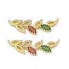 Rack Plating Brass Micro Pave Colorful Cubic Zirconia Connector Charms ZIRC-I061-01G-2