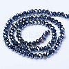 Electroplate Glass Beads Strands EGLA-A034-P6mm-B01-2