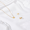 316L Surgical Stainless Steel Pendant Necklaces & Stud Earring Sets SJEW-LP0001-39-3