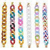 Acrylic Curb Chain for DIY Keychains HJEW-PH0001-28-1
