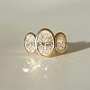 Oval Brass Pave Clear Cubic Zirconia Finger Rings FS-WGDCBD8-02-2
