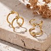 304 Stainless Steel 2 Line Round Clip on Nose Rings AJEW-A062-02G-1