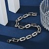 Tarnish Resistant Rectangle 201 Stainless Steel Chain Bracelets BJEW-N240-06P-4