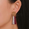 22Pcs 11 Styles Walnut Wood Stud Earring Findings MAK-CJ0001-17-6