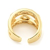 Letter X Clear Cubic Zirconia Open Cuff Ring RJEW-L121-018G-3