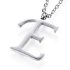 Non-Tarnish 304 Stainless Steel Initial Pendant Necklaces LS-NJEW-P151-E-P-1