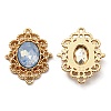 Golden Plated Alloy Oval Connector Charms LS-FIND-B022-02G-04-2