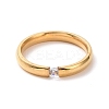 Crystal Rhinestone Simple Thin Finger Ring RJEW-I089-49G-2
