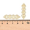 Mother's Day Brass Micro Pave Clear Cubic Zirconia Connector Charm KK-F931-27D-G-3