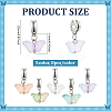 40Pcs 5 Colors Glass Pendants PALLOY-PH01816-4