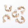 Branch Light Gold Plating Brass Glass Rhinestone Charms KK-M191-08-1