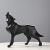 Resin Crafts Wolf Statue WOLF-PW0001-20B-1