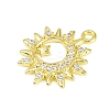 Brass Micro Pave Clear Cubic Zirconia Pendants KK-L238-17G-2
