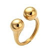 Ion Plating(IP) 304 Stainless Steel Cuff Rings for Women RJEW-E078-05G-1