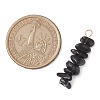 Gradient Color Natural Smoky Quartz & Natural Obsidian & Natural Labradorite Chip Beaded Pendants PALLOY-JF02795-07-2