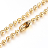 PVD Vacuum Plating 304 Stainless Steel Ball Chain Necklaces Making LS-MAK-I008-01G-B01-1