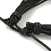 Braided PU Leather & Waxed Cords Multi-strand Bracelets BJEW-P329-09A-G-3