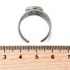 304 Stainless Steel Cuff Ring Components STAS-V012-01A-P-3