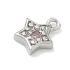 Brass Micro Pave Cubic Zirconia Charms KK-G548-19P-3
